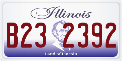 IL license plate B232392