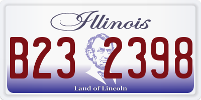 IL license plate B232398