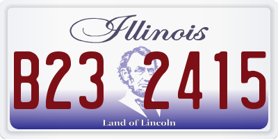 IL license plate B232415