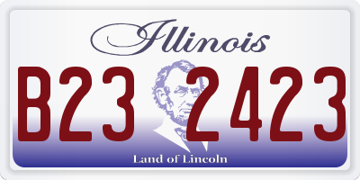 IL license plate B232423