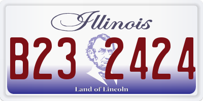 IL license plate B232424