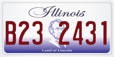 IL license plate B232431