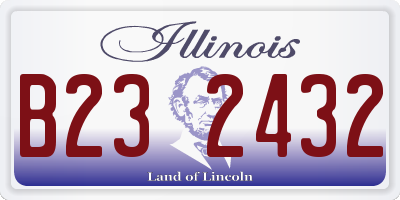 IL license plate B232432