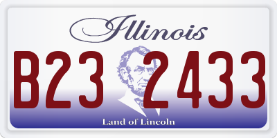 IL license plate B232433