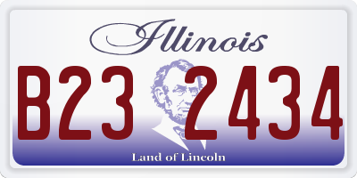 IL license plate B232434