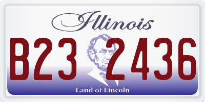IL license plate B232436