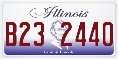 IL license plate B232440