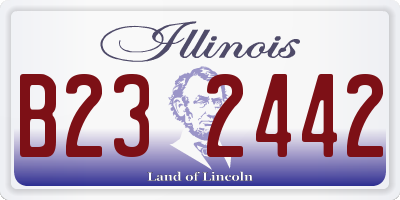 IL license plate B232442