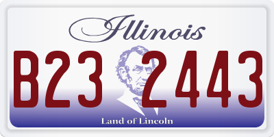 IL license plate B232443