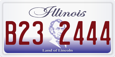 IL license plate B232444