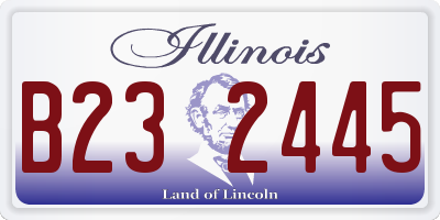 IL license plate B232445