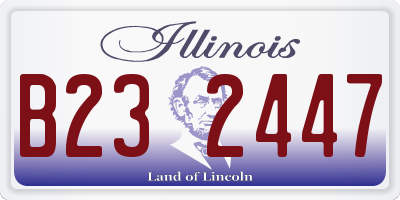 IL license plate B232447
