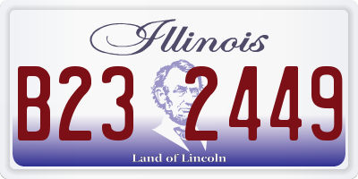 IL license plate B232449