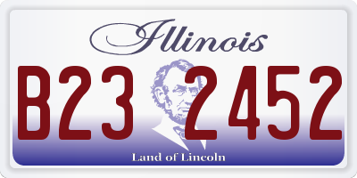 IL license plate B232452
