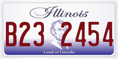 IL license plate B232454