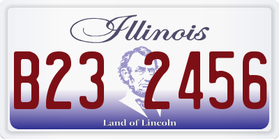 IL license plate B232456