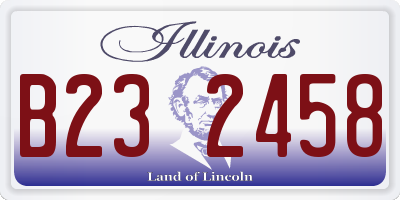 IL license plate B232458
