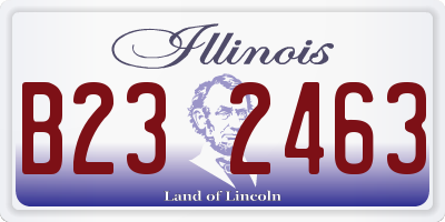IL license plate B232463