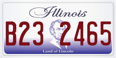 IL license plate B232465