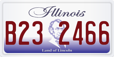 IL license plate B232466