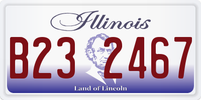 IL license plate B232467