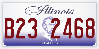 IL license plate B232468