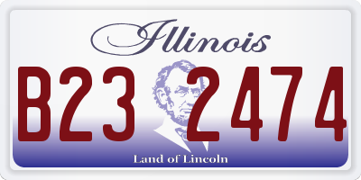 IL license plate B232474