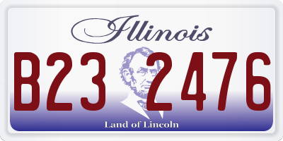 IL license plate B232476