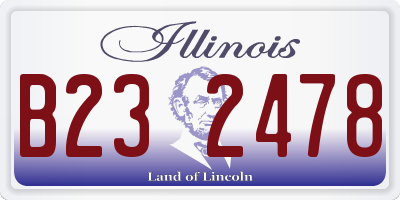 IL license plate B232478