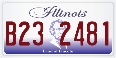 IL license plate B232481