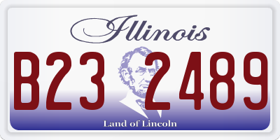 IL license plate B232489