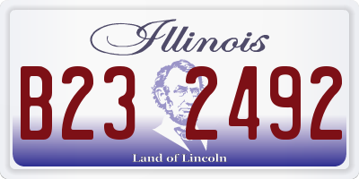 IL license plate B232492
