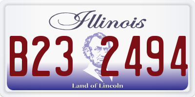 IL license plate B232494