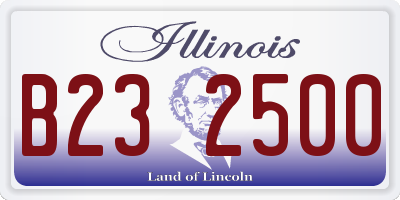 IL license plate B232500