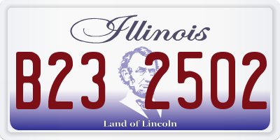 IL license plate B232502