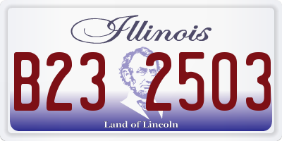 IL license plate B232503