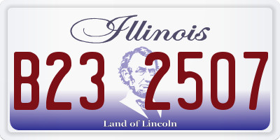IL license plate B232507