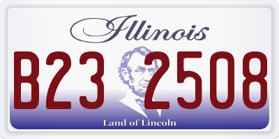 IL license plate B232508