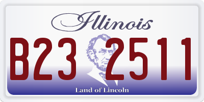 IL license plate B232511