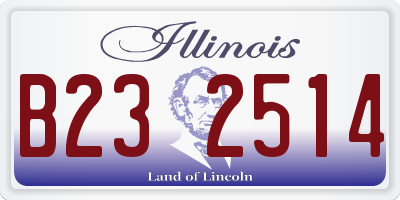 IL license plate B232514