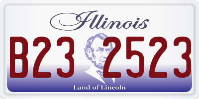 IL license plate B232523
