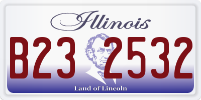 IL license plate B232532