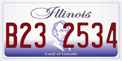 IL license plate B232534