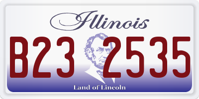IL license plate B232535