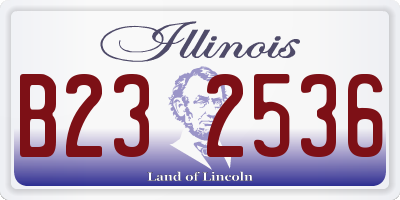 IL license plate B232536