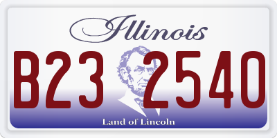 IL license plate B232540