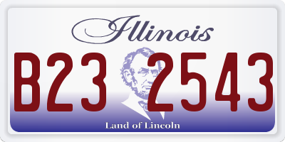 IL license plate B232543