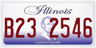 IL license plate B232546