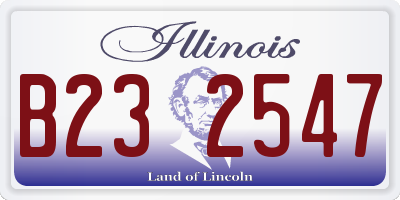 IL license plate B232547