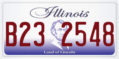 IL license plate B232548